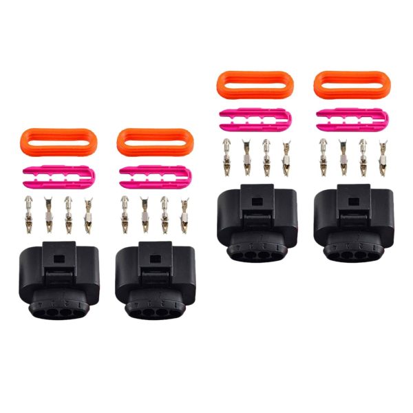 Maxbell 4x Ignition Coil Connector Plug Easy Installation for A8 Parts Replace Female Head For Cheap