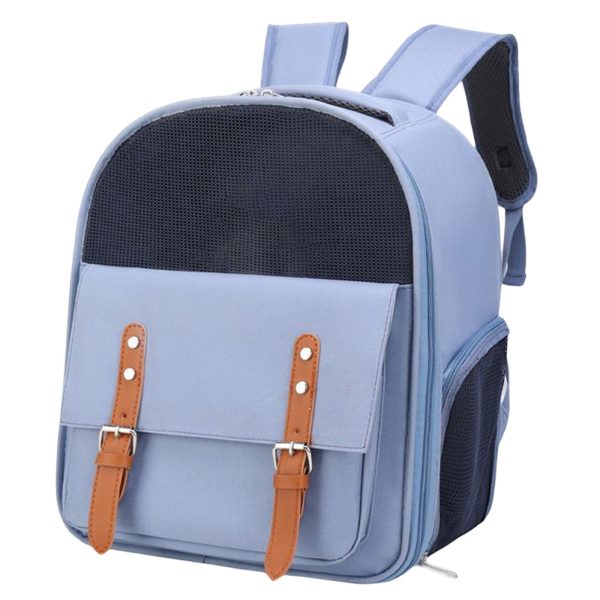 Maxbell Cat Carrier Backpack for Cat & Small Dog Breathable for Outdoor Outing Blue Online now