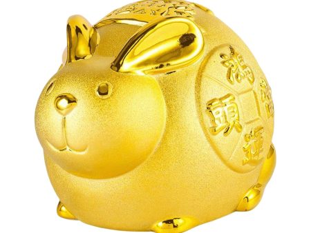 Maxbell Lucky Rabbit Money Bank Change Container for Festival Cabinet Tabletop 20cmx15cmx13cm Sale