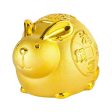 Maxbell Lucky Rabbit Money Bank Change Container for Festival Cabinet Tabletop 22cmx17cmx15cm Supply